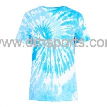 Blue Swirl Tie Dye T Shirt Manufacturers in India